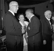 Ahlgrens Tekniska Fabrik AB, 70 årsjubileum.  Middag och medaljutdelning på Central Hotellet. 8 juni 1956.