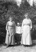 I trädgården. Tidsomfånget är 1900 - 1940