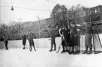 Stockholm Stadion, Bandyspelare. Bilden ingår i ett fotoalbum