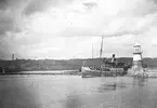 Ångbåten Svedudden som gick mellan Jönköping och västra Vätterstranden till Hjo. År 1910.