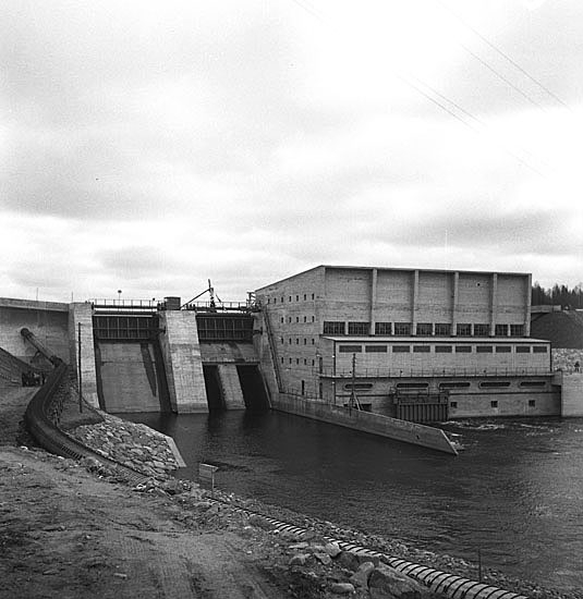 Traryds skans, kraftverksbygge. Maj 1946.