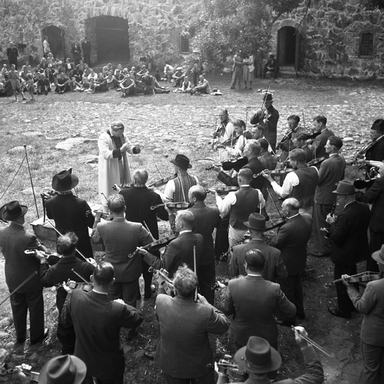 Spelmansstämma på Kronoberg, juni 1949.