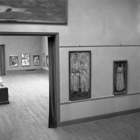 Elisabeth Bergstrand-Poulsens utställning på Smålands museum,
1952.