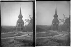 Stereofotografi från av Håsjöstapeln, Skansen, Stockholm.