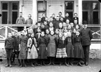 Gruppbild, skolklass, folkskolan i Norrsundet.