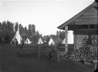 Scoutläger vid Högbackens fäbodar, början på 1930-talet.