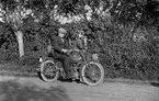 Yngve Tjerneld, Hästbo,  på sin MD. En mycket sällsynt HD-modell 1921-1922, 600cc 6 hk med liggande cylindrar.