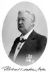 Robert Nordin. Född 7 juni 1845, död 28 juni 1924.           Bankdirektör, Gefle Stads Sparbank.