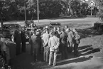 AB Tobo Bruk. Besök av finska gäster i Monarkfabrikerna. 21 augusti 1949.