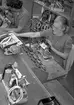 Agas nya fabrik, vid pressvisningen interiört och exteriört. Juli 1950.