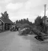 Skördetröska i Valb. Augusti 1950