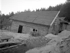 Brämsand, hus som rasat sönder. 7 juli 1951.