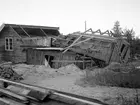 Brämsand, hus som rasat sönder. 7 juli 1951.