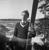 Måsbergsbacken, tävling i elljus och prisutdelning.           15 mars 1952.