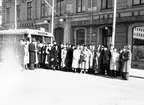 Föreningen Norden. Grupp tagen i samband med besök av engelsmän. Den 29 mars 1950