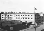 Nybygget på Drottninggatan 45, Gävle. Oktober 1943.