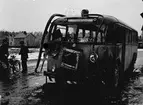 Bussolycka vid Nynäs. Februari 1943. Strömsbro-bussen