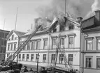 Konsum Alfa. Eldsvåda. Den 17 Juli 1946