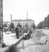 Grävningar vid Busstationen.Juli 1939. Reportage för Gefle Posten