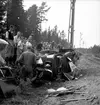 Bilolycka vid Furuvik. Reportage för Arbetarbladet. Juli 1939