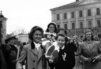 Studenter på Rådhustorget. Den 3 Juni 1941