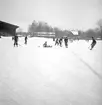 Reportage för Gefle Dagblad. Bandy på Strömvallen. 1936