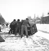 Reportage för Gefle Dagblad. Snötippning. 1937