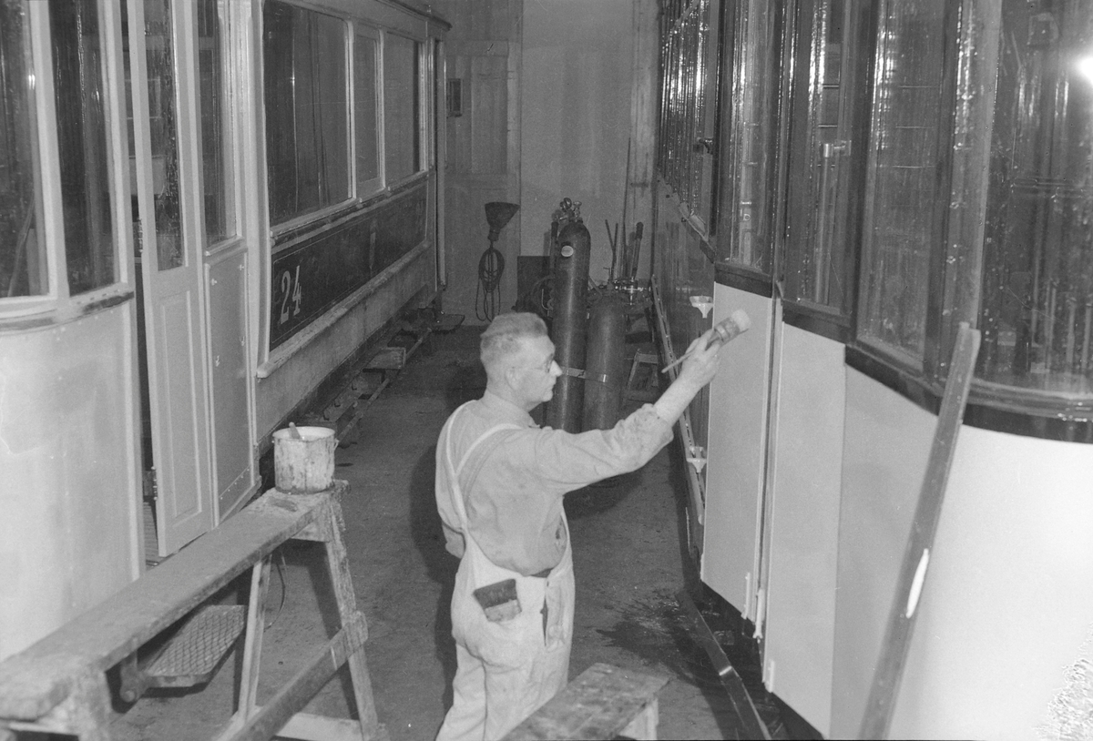 Arbeid i Trikkhallen på Øya