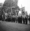 Landshövding Lübecks uppvaktning utanför Gävle slott vid 60-årsdagen. Ljusdals skyttegille.