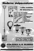 Reklam för stolparmaturer från Elektriska AB Skandia.