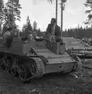 Skogshuggare med bandvagn. 1947.