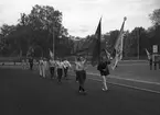 Riksidrottsförbundets medaljutdelning på Strömvallen.     7 juni 1953.