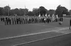 Riksidrottsförbundets medaljutdelning på Strömvallen.     7 juni 1953.