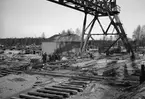 Kranflyttning. 21 december 1940.                         Gävle Stads Byggnadskontor.