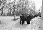 Lundbäcks begravning vid Valbo kyrka. April 1941.