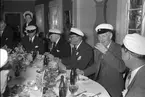 Studentjubileum 40 år. Från middagen hos Överste Berggren. Maj 1953.