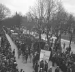 Första Maj 1937. Demostrationståg vid Esplanaden