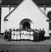 Konfirmation för pastor Cedermark i Älvkarleby.             1 augusti 1955.