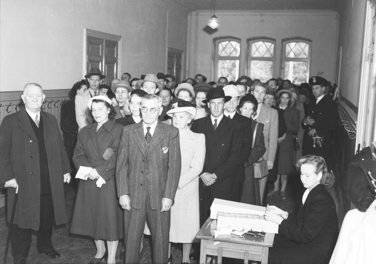 Valbilder tagna under valdagen. 19 september  1948.
