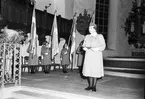 Lottakårens jubileum i Heliga Trefaldighetskyrkan.          25 januari 1948.