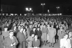 Valvaka på Stortorget. 19 september 1948. Reportage för Gefle Dagblad