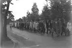 Reportage från nyinryckning till I 14, Kungsbäck. Maj 1949. Reportage för Arbetarbladet.