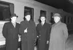 Järnvägsgeneralens möte på Centralstation.               19 november 1948. Reportage för Arbetarbladet.