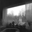 Disponent Skoglund, utsikt från hans fönster mot Västra vägen. 23 november 1948.