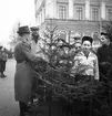 Julgransförsälning. December 1945