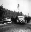 Reportage för Gefle Dagblad. Bilolycka år 1939 med en 1933 Mercedes.