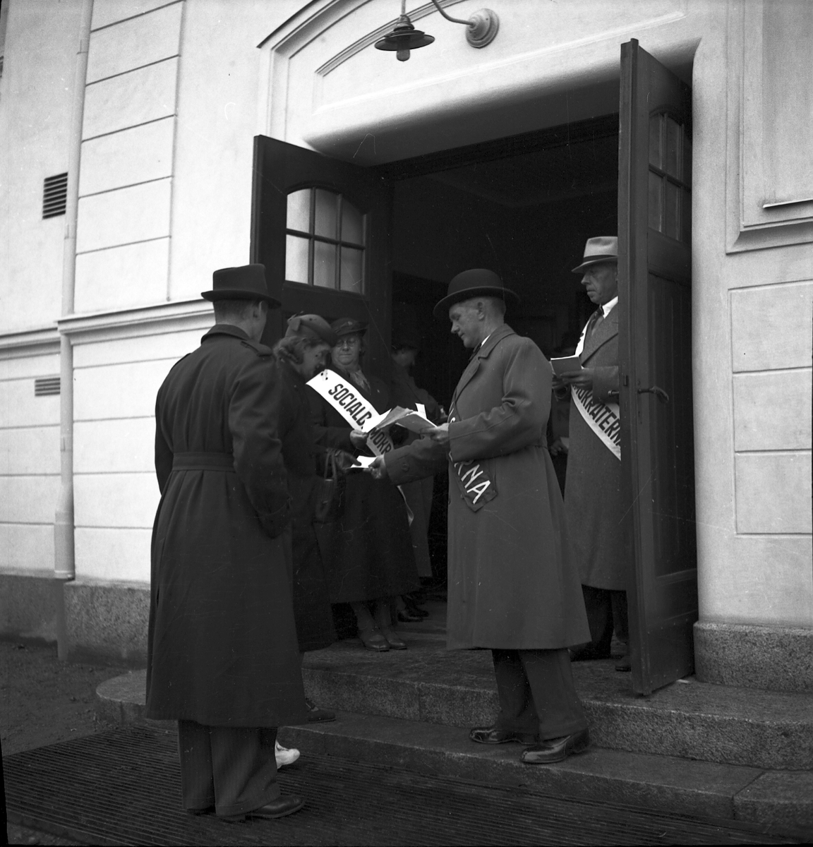 Reportage för Gefle Dagblad. Stadsfullmäktigeval 1938
