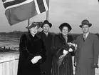 Stapelavlöpning. Den 19 februari 1949. Norskt fartyg. Gävle Varv anlades 1873. Efter en konkurs 1921 bildades Gefle Varfvs och Verkstads Nya AB, som bland annat tillverkade oljecisterner och utrustningar till pappersmassefabriker. På 1940-talet återupptogs skeppsbyggeriet.