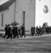 Begravning för disponent Bärnmark i Valbo Kyrka. 15 april 1945.