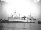 M/S Vretaholm lastar papper. 18 januari 1949.